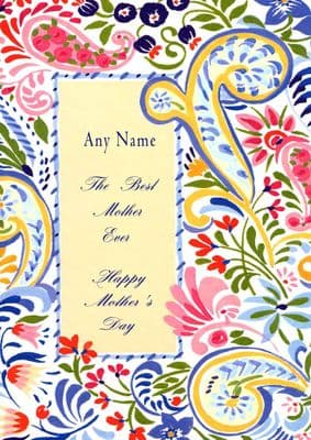 Add A Name Mother's Day-Paisley