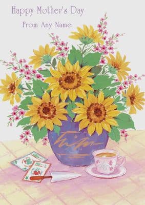 Add A Name Mother's Day-Sunflowers