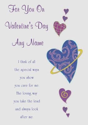 Add A Name Valentine-Blue Heart