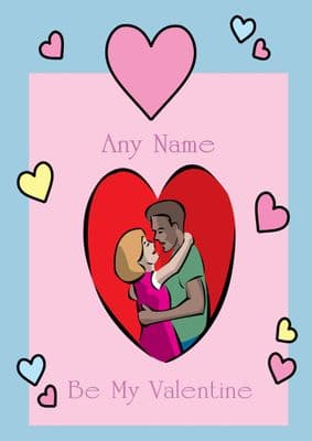 Add A Name Valentine-Couple In A Heart