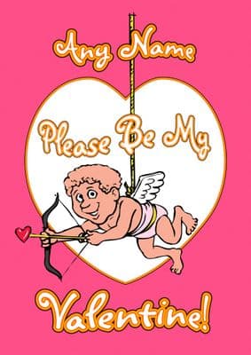 Add A Name Valentine-Dangling Cupid