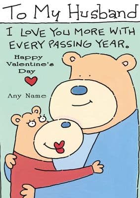 Add A Name Valentine-Hugging Bears