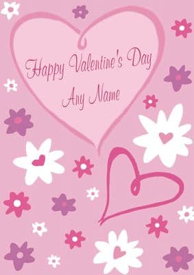 Add A Name Valentine-Pastel Hearts