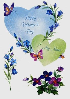 Add A Name Valentine-Romantic Butterflies