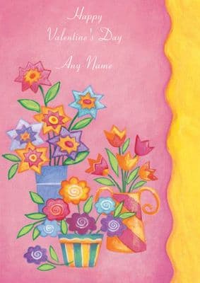 Add A Name Valentine-Romantic Flowers