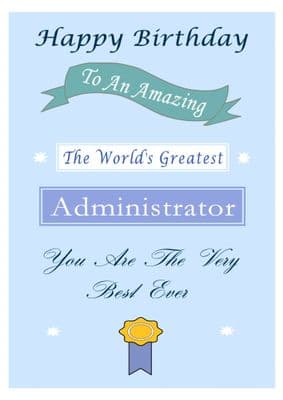 Administrator - Birthday Card