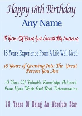 Age 18 Absolute Star