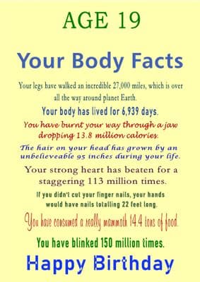 Age 19 Body Facts