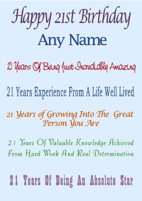 Age 21 Absolute Star