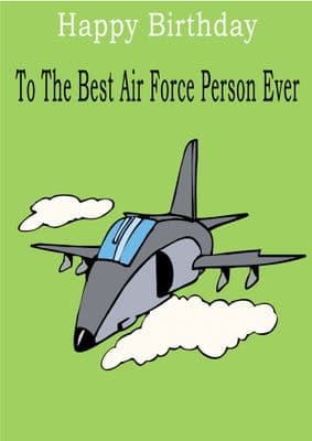 Air Force Person - Greeting Card