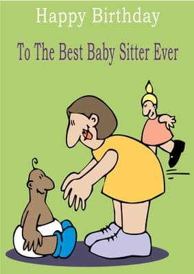 Baby Sitter - Greeting Card