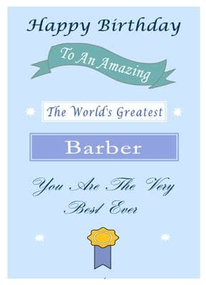 Barber - Birthday Card