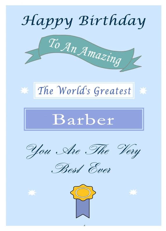 Barber - Birthday Card