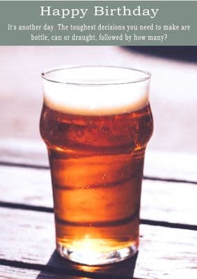 Beer-Birthday Card