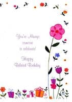 Belated Birthday - Child - Cake And Flowers