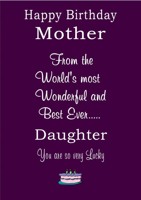 BEST DAUGHTER TO LUCKY MOTHER