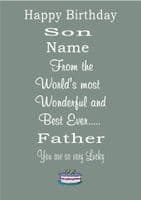 BEST FATHER TO LUCKY SON