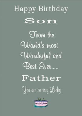 BEST FATHER TO LUCKY SON