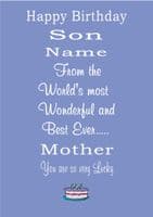 BEST MOTHER TO LUCKY SON