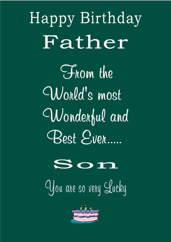 BEST SON TO LUCKY FATHER