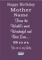 BEST SON TO LUCKY MOTHER