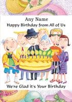 Birthday - Adult - Group With Cake