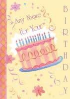 BIRTHDAY CAKE AND FLOWERS