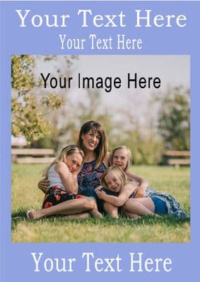 Blue Border Photo Card