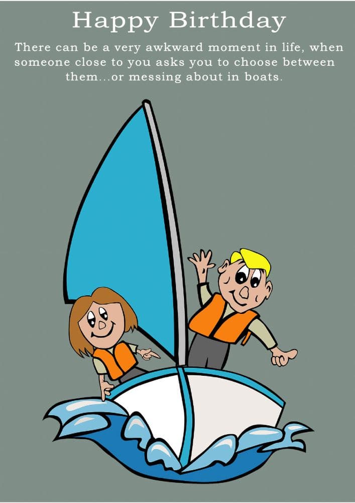 Boats Birthday Card