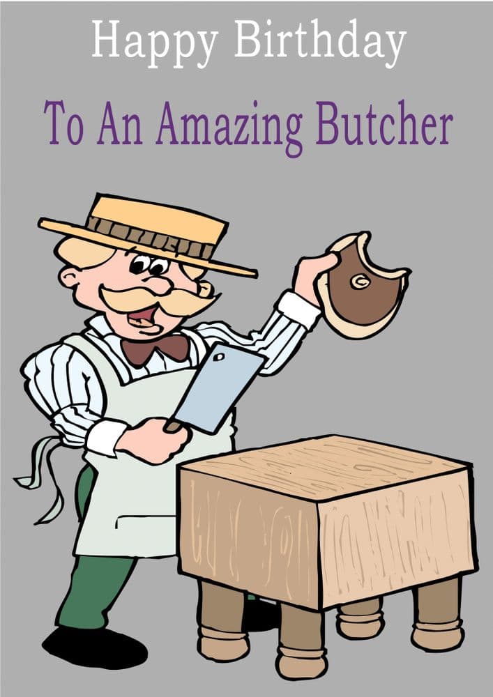 Butcher Hello Butcher - Greeting Card