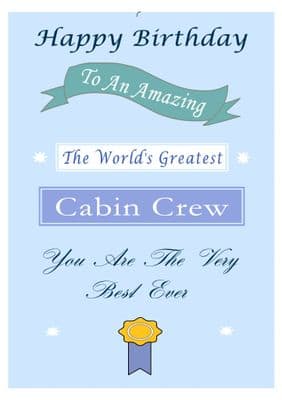 Cabin Crew - Birthday Card