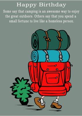 Camping-Birthday Card