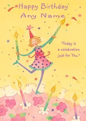 Candle Fairy Birthday Card