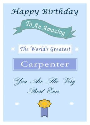 Carpenter - Birthday Card
