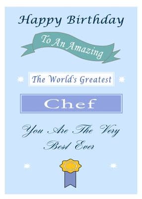 Chef - Birthday Card