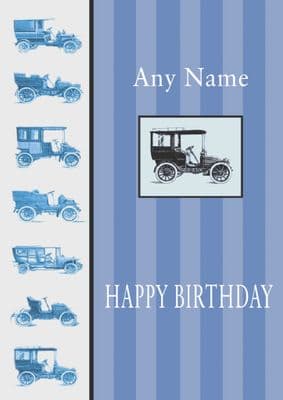Classic Cars Birthday Card