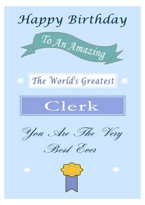 Clerk - Birthday Card