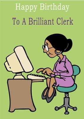 Clerk - Greeting Card