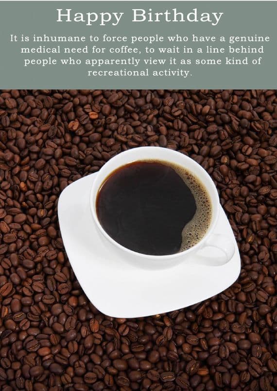 Coffee-Birthday Card