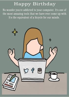 Computers-Birthday Card