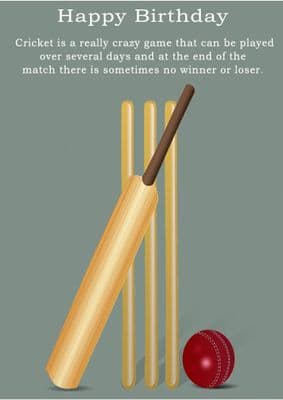 Cricket-Birthday Card
