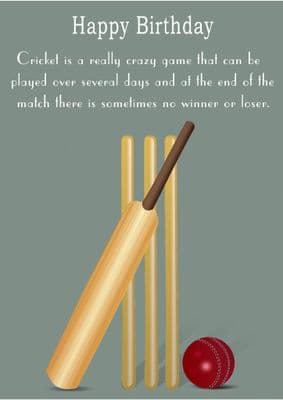 Cricket-Birthday with quote