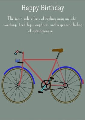 Cycling-Birthday with quote