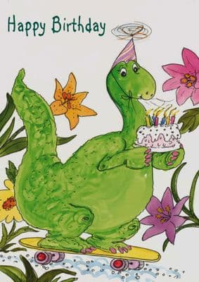 DINOSAUR AND CAKE