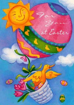 Easter Card-Easter Egg Balloon