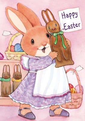 Easter Card-Girl Bunny