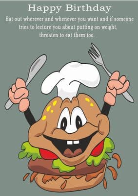 Eating Out-Birthday Card