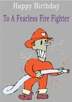 Fire Fighter - Greeting Card