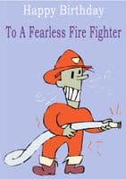 Fire Fighter - Greeting Card