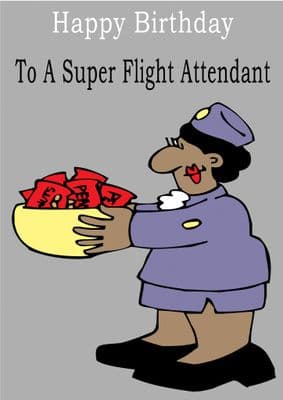 Flight Attendant - Greeting Card